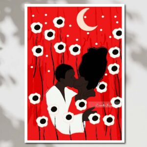 Long baiser au clair de lune